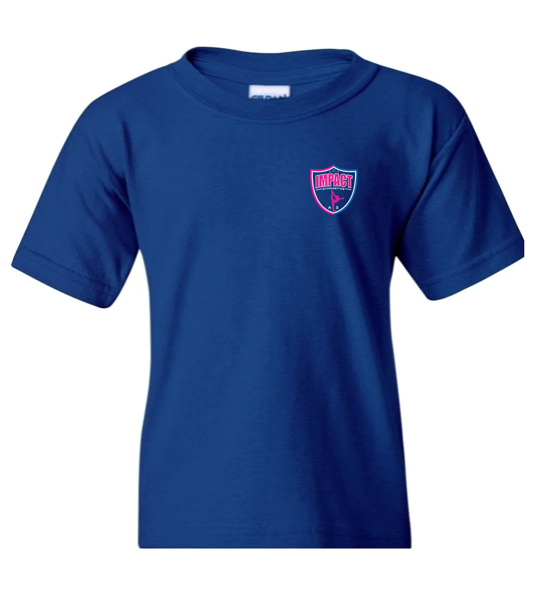 Gildan Youth Heavy Cotton Tee Royal with Impact Gymnastics